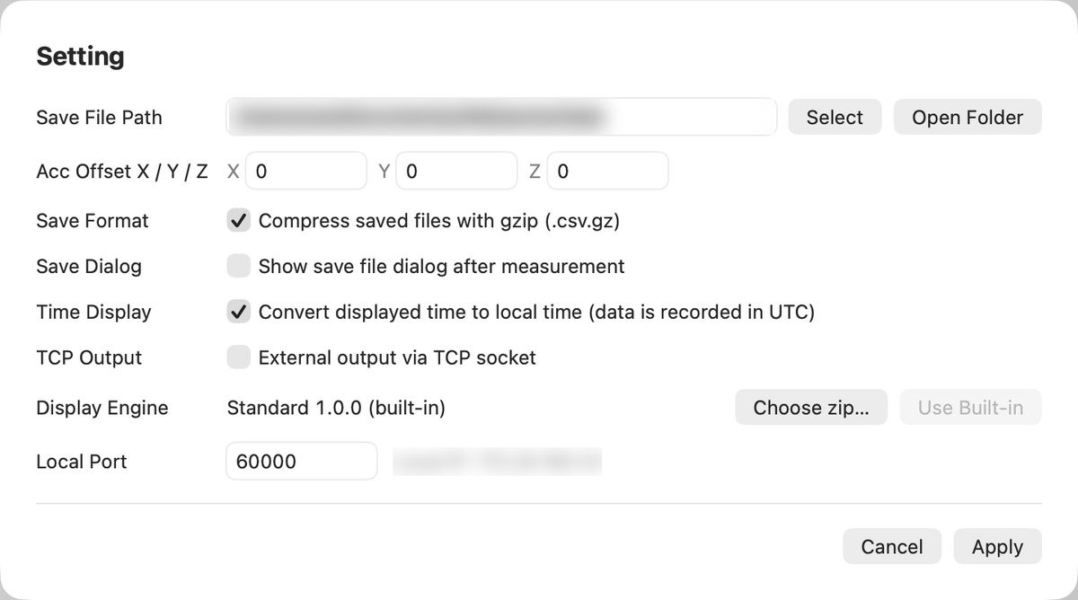 Settings window (macOS)